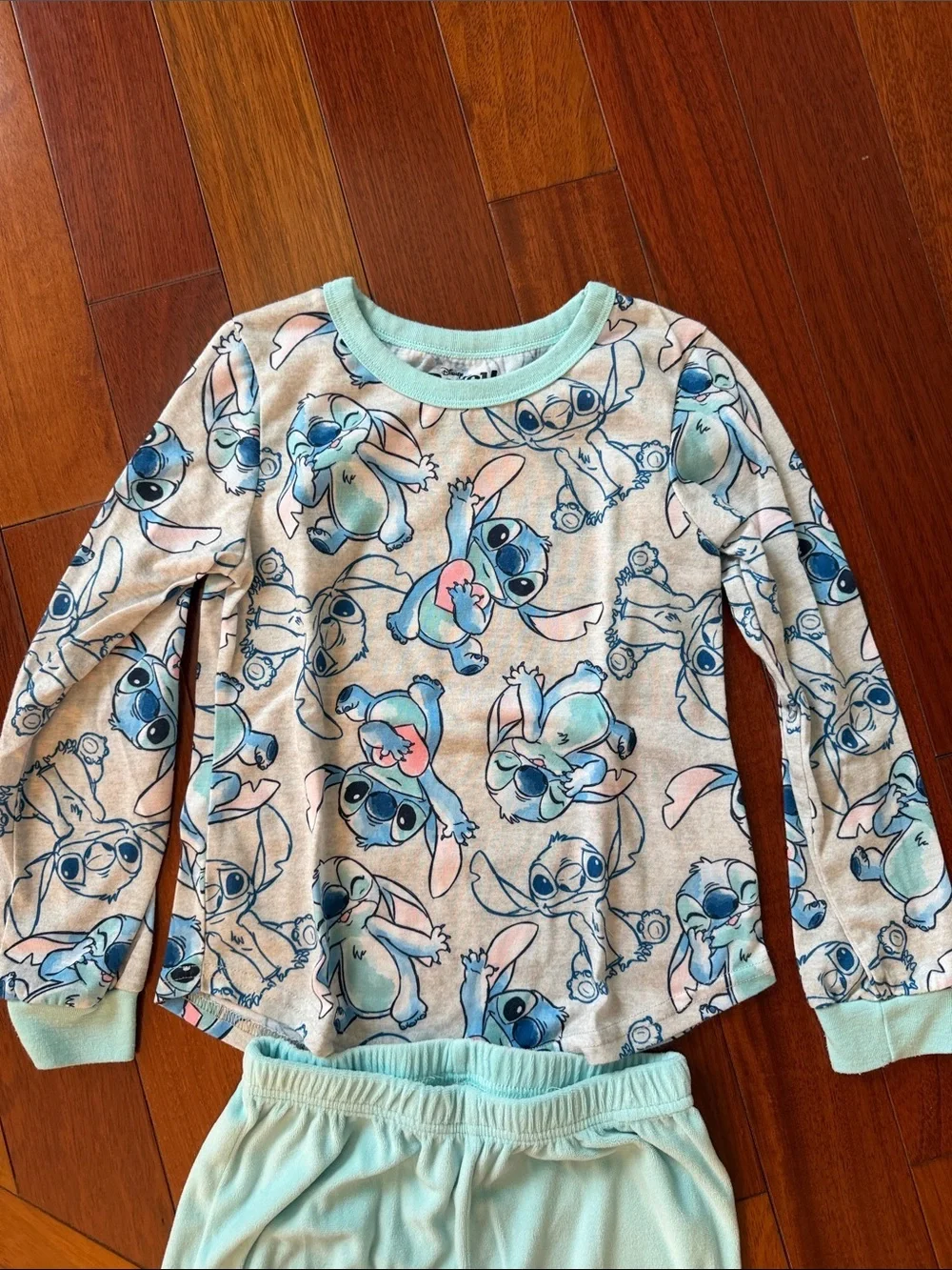 Kids Blue Character Print Pajama Set